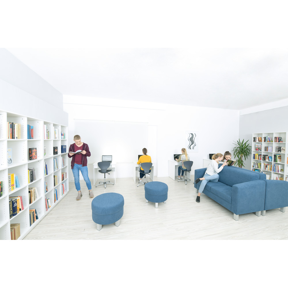 Quadro - nadstavec M s 2 predelmi a policou - biely korpus