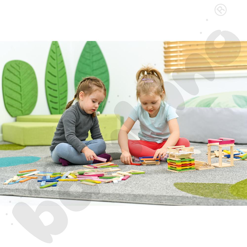 Klocki kreatywne drewniane, 250 szt.