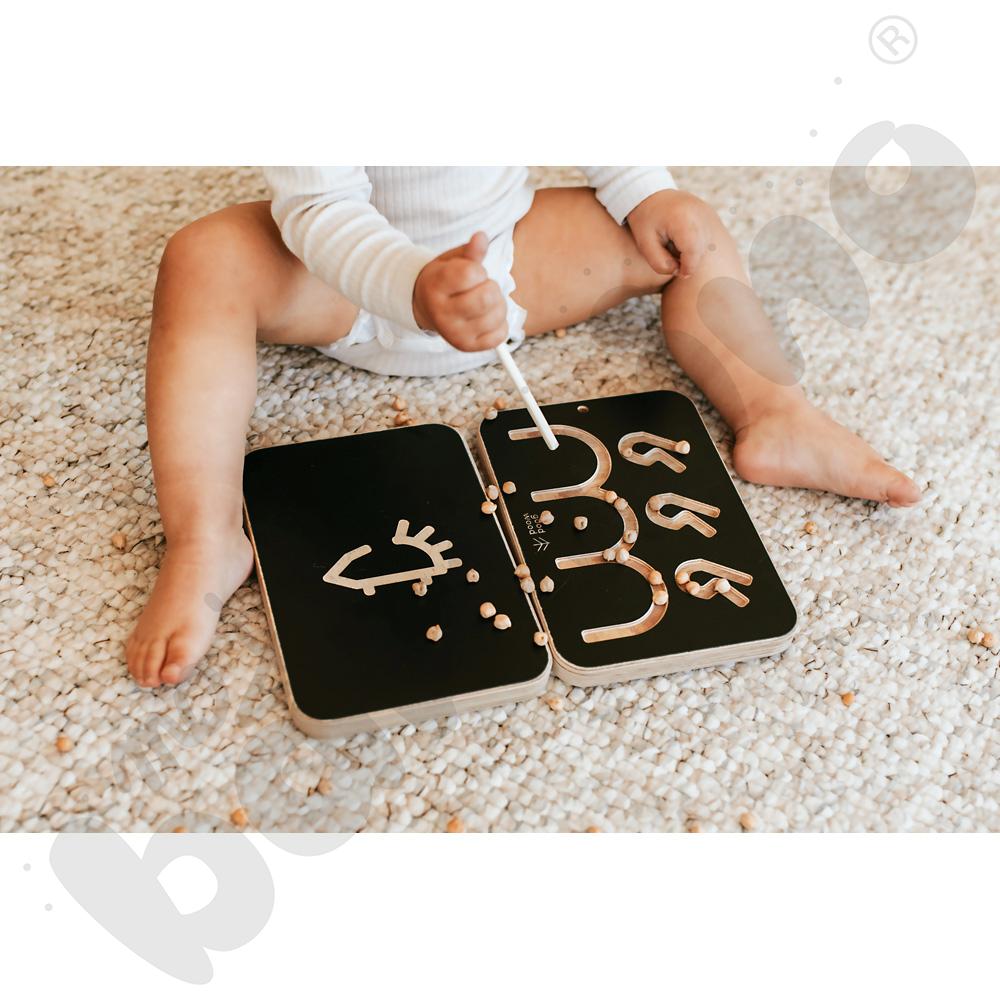 Tablice grafomotoryczne malucha - czarne - MED