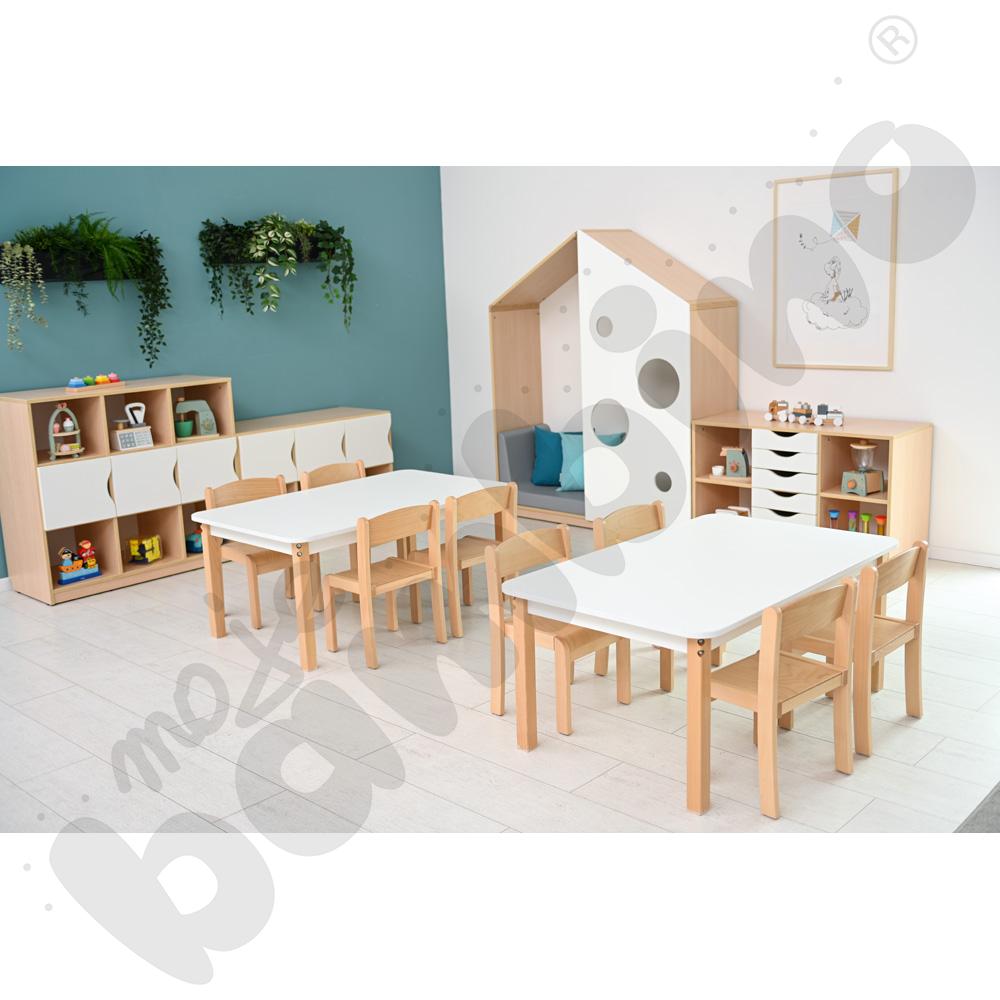 Domek Feria, klonowo-biały