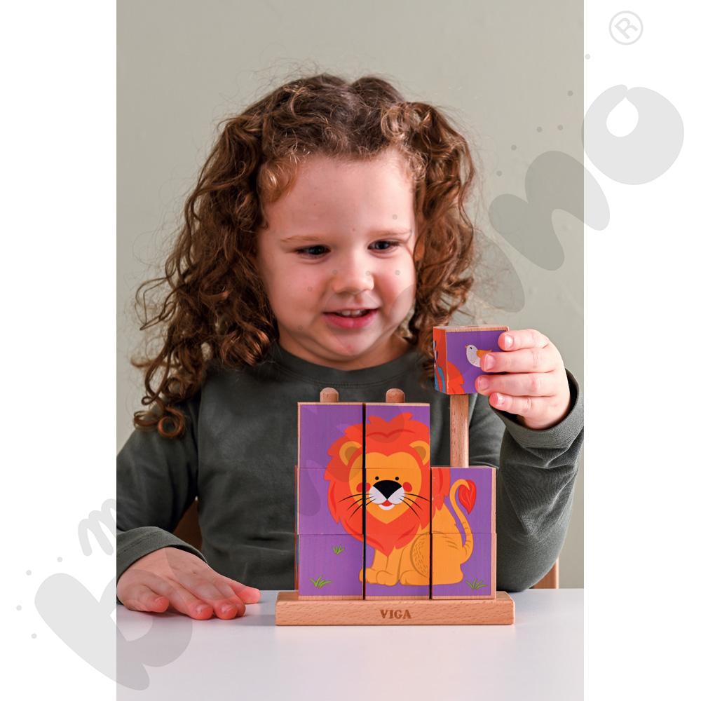 Klocki obrazkowe - dzikie zwierzęta