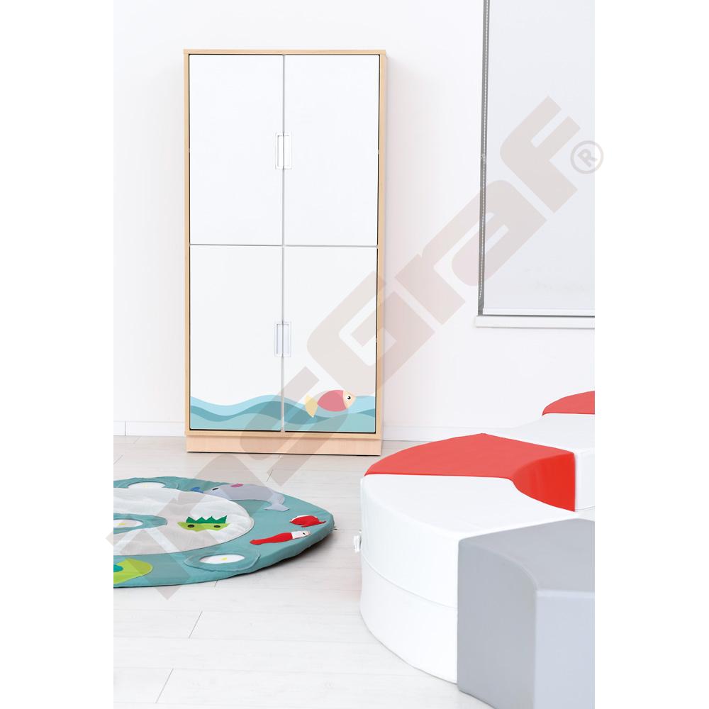 Quadro - skříň XL k sestavě Moře 180˚, korpusy v odstínu javor