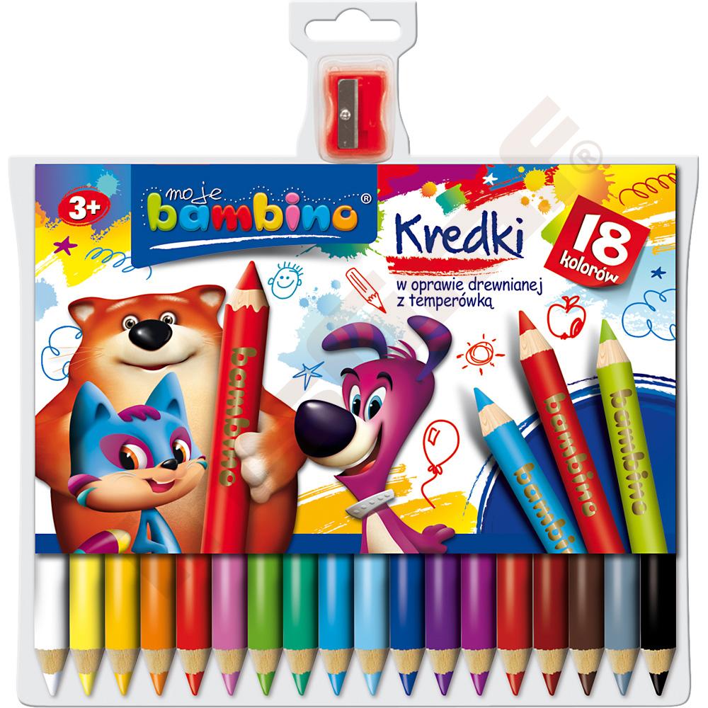Pastelky Bambino dřevěné 18