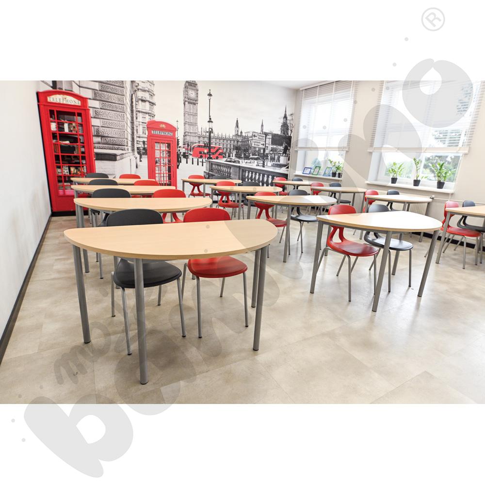 Krzesło Colores rozm. 6 czerwone, stelaż aluminium