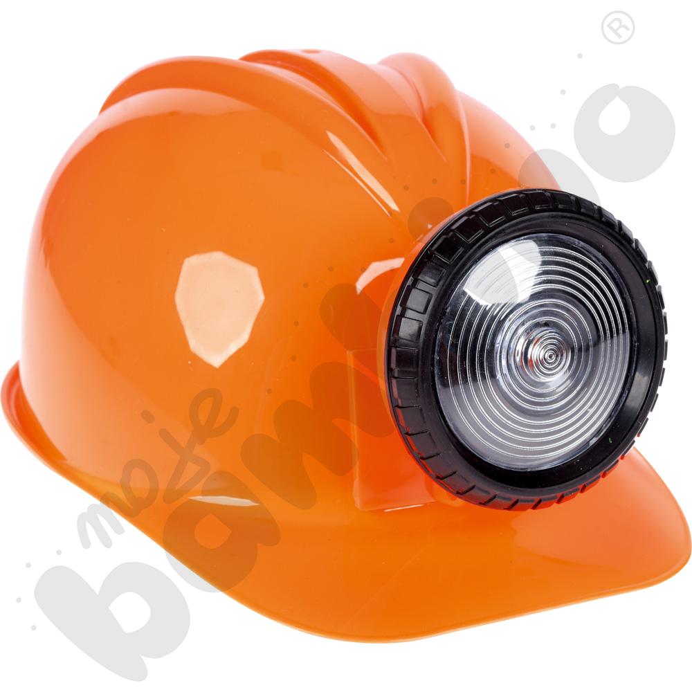   Kask budowniczego z lampką  