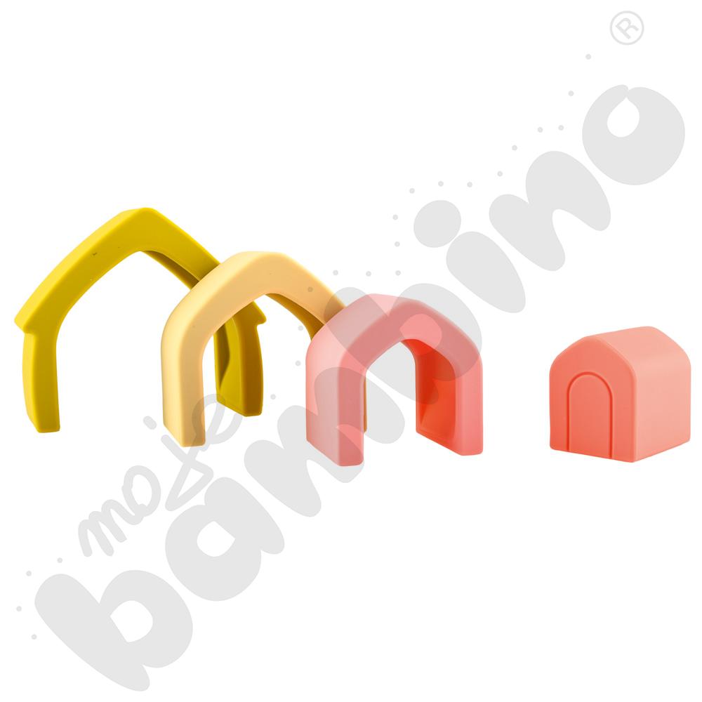 Nakładanka silikonowa - domek, mix kolorów