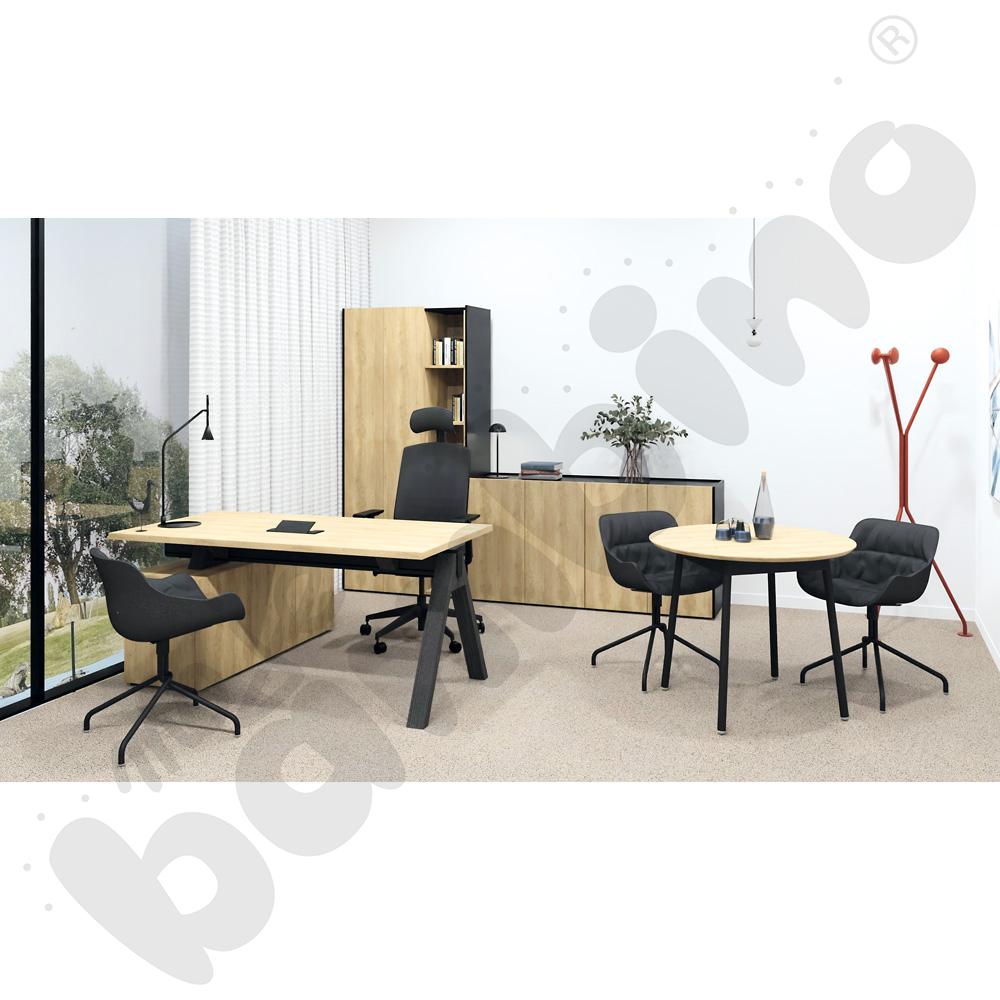 Stół Unit - blat dąb naturalny fornir