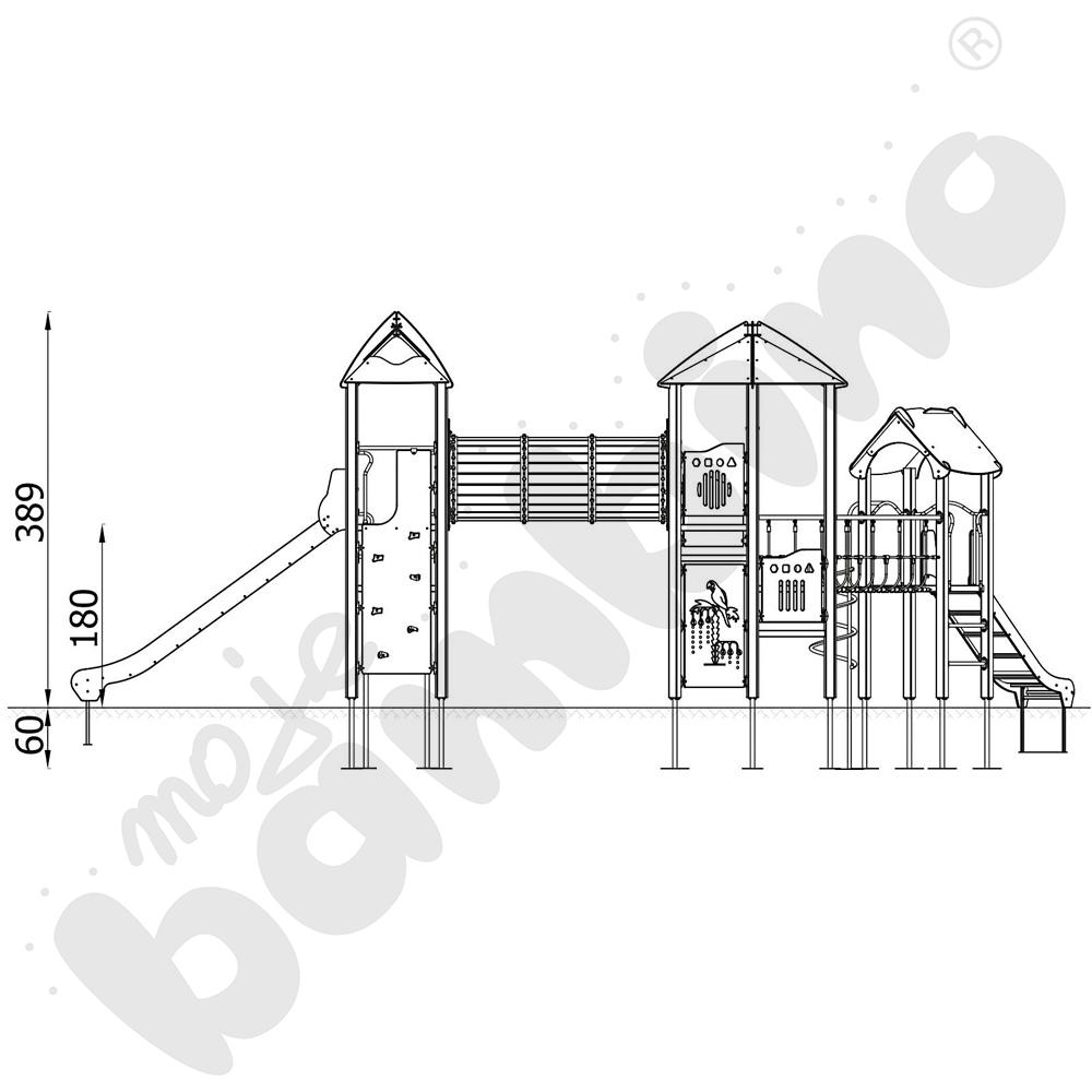 Orbis - baszta 14, drewniane słupy