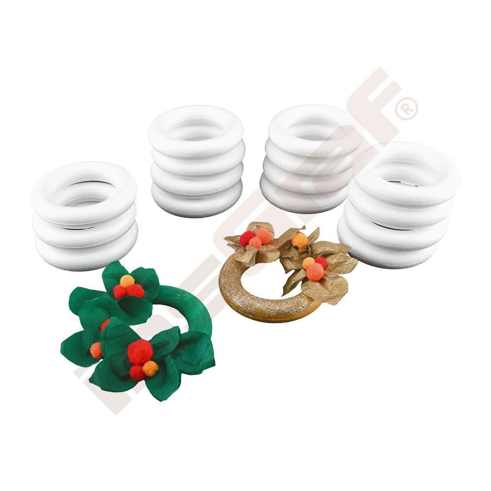 Polystyrénové obruče, priemer 12,5 cm, 17 ks
