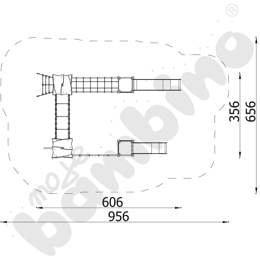 Zestaw Urbi 9, słupy drewniane C
