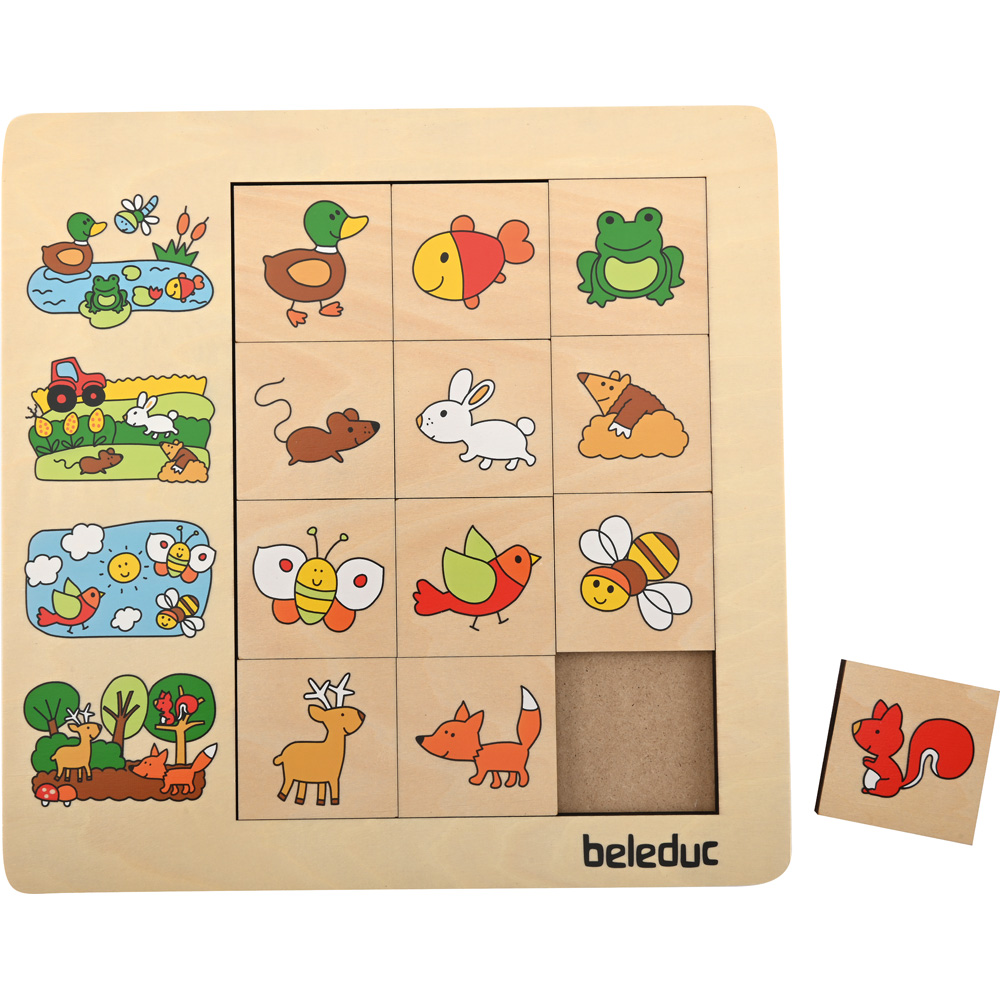 Logické puzzle - zvieratá a ich prostredie 