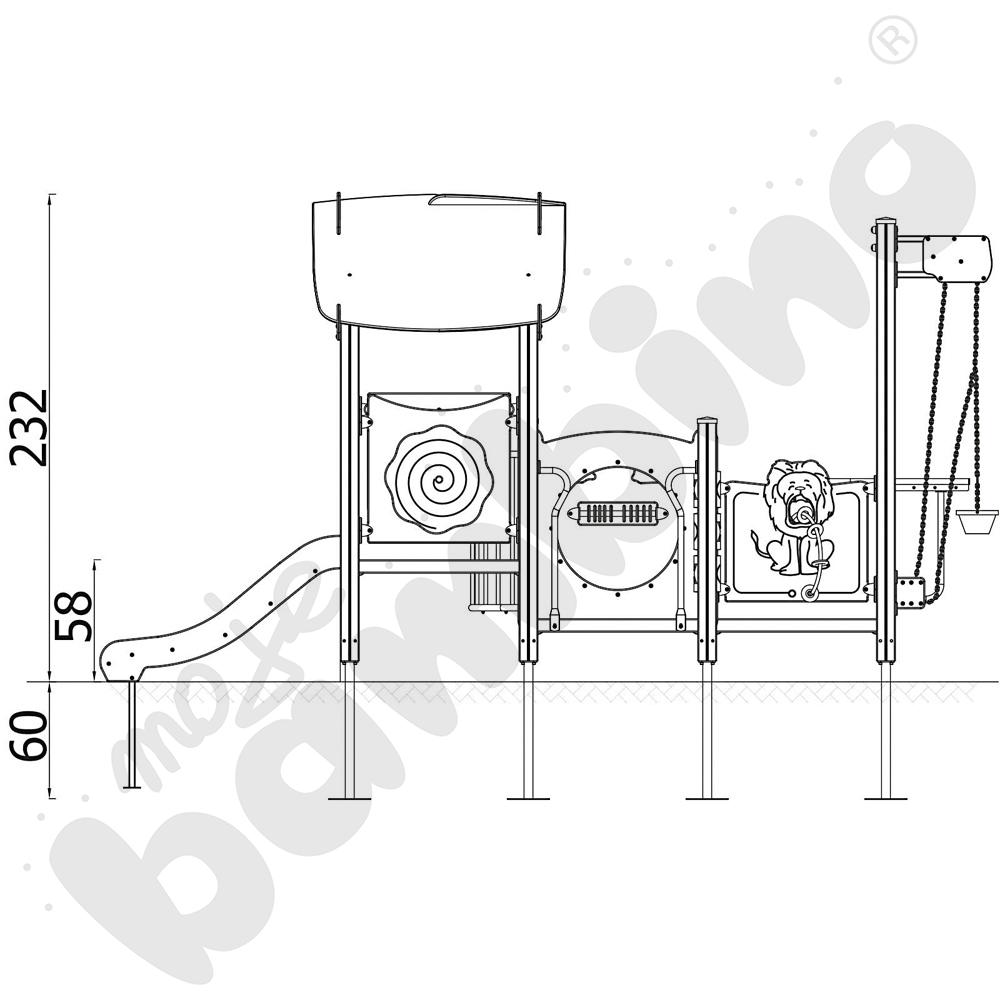 Quadro Baby - zestaw 12530, drewniane słupy