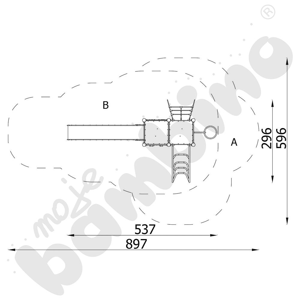Orbis - platforma 13, drewniane słupy