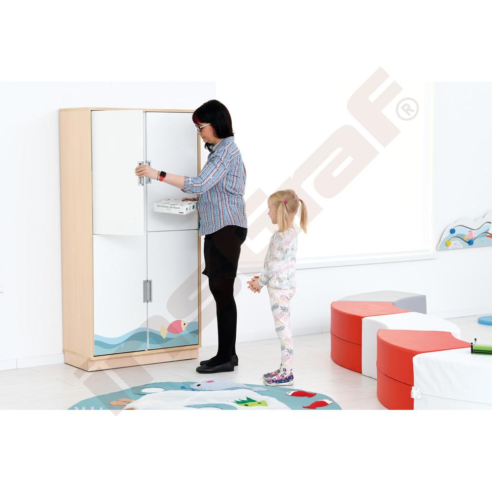 Quadro - skříň XL k sestavě Moře 180˚, korpusy v odstínu javor