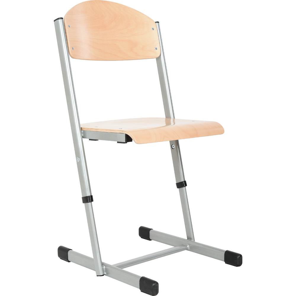 Stolička T s reg. výšky 4-6 - strieborná