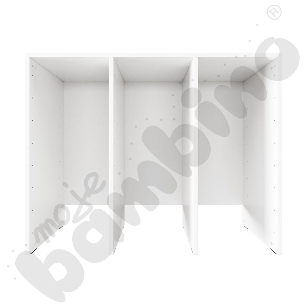 Regał Grande M bez cokołu na pojemniki – 3 kolumny – biały