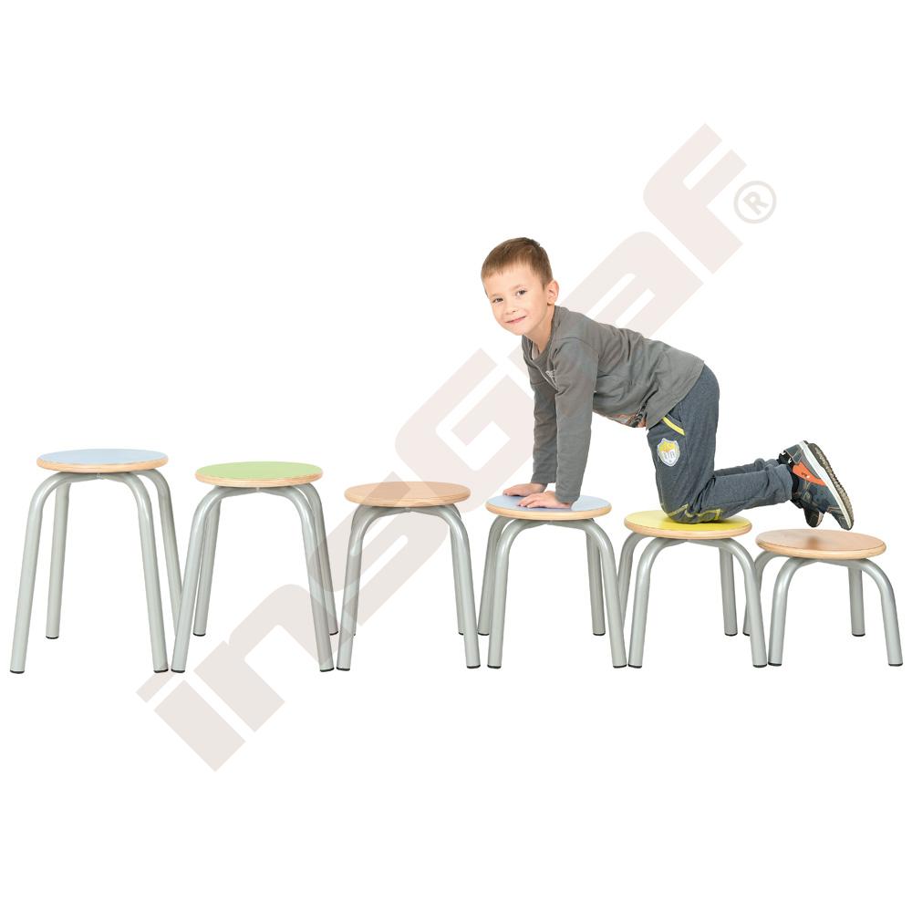 Taburetka Flexi veľ. 2, výška 31 cm - k stolom 52 cm - žltá