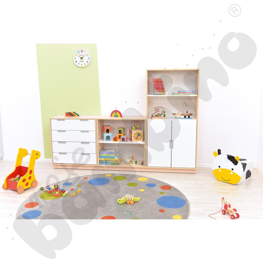 Quadro - szafka XL z 3 półkami, klon