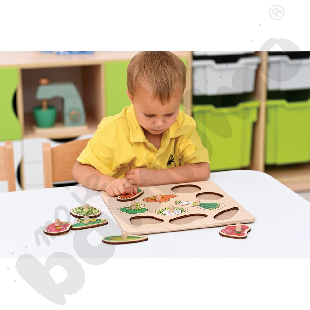 Układanka drewniana - warzywa