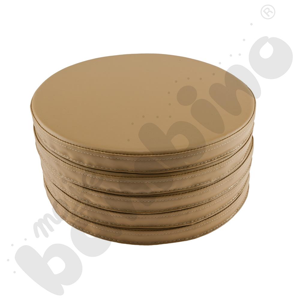 Poduszki okrągłe 5 szt. jasnobrązowe