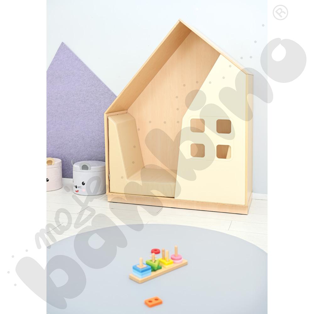 Quadro - szafka-domek - kość słoniowa, skrzynia klon jasny