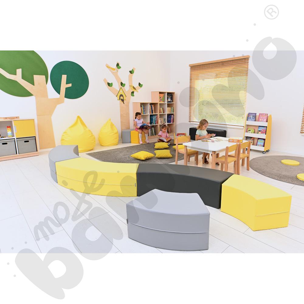 Siedzisko Paolo krótkie, jasnożółty pastel