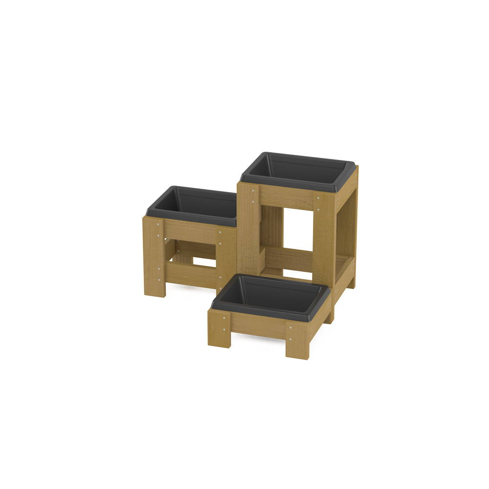 Kvetináč Terra s plastovým boxom, vysoký