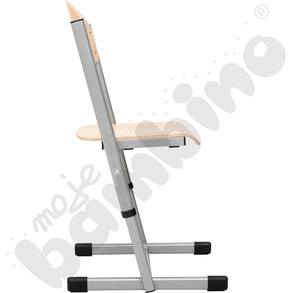 Krzesło T 3 w 1 z regulowaną wysokością rozm. 4-6 aluminium