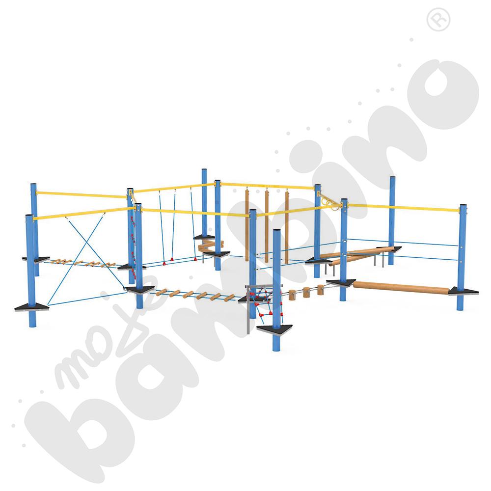   Zestaw Minipark linowy 2, metalowe słupy  