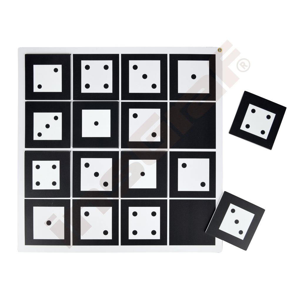 Obojstranné sudoku 4 x 4 - bodky a čísla