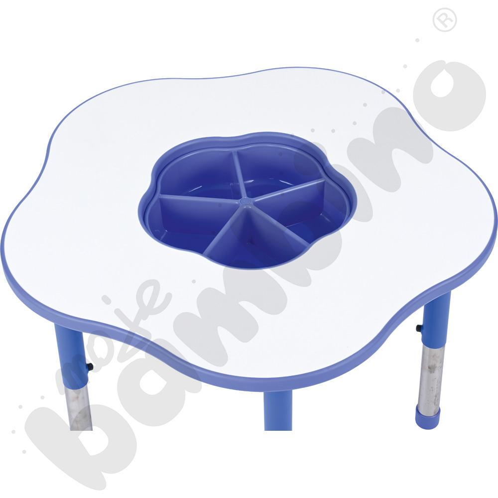 Stolik Pino z organizerem z regulowaną wysokością, rozm. 0-3 – niebieski