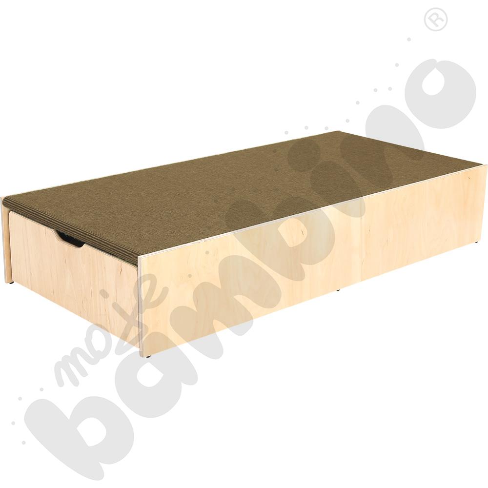 Podest z łóżeczkiem, wys. 30 cm - jasnobrązowy