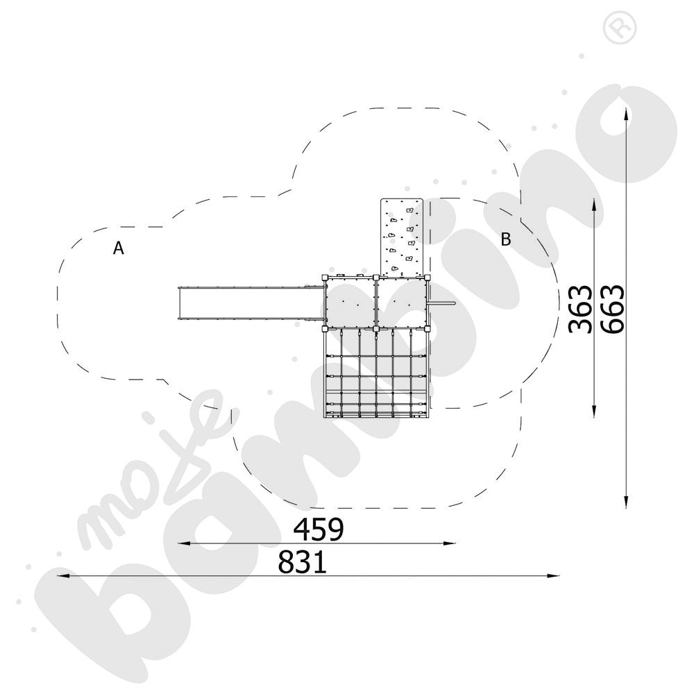 Quadro - zestaw 12460, metalowe słupy