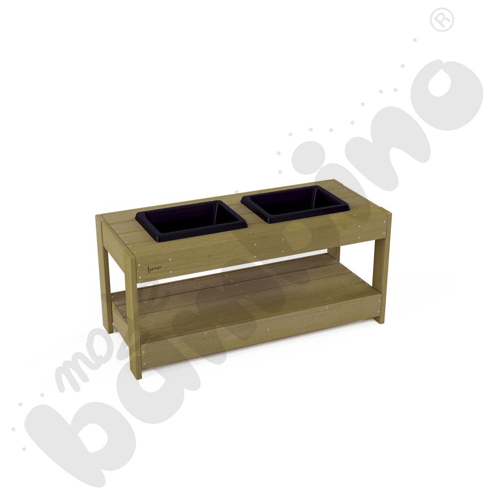 Stolik Terra z 2 pojemnikami, duży z kotwami