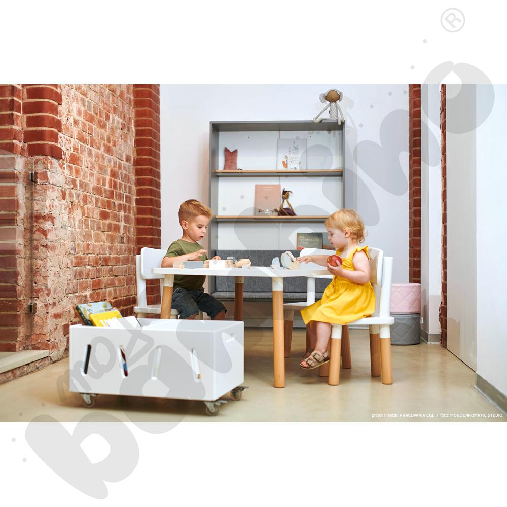 Biblioteczka niska TAB na kółkach