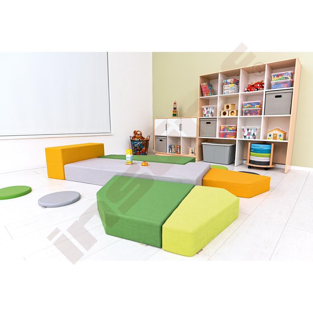Žíněnka Quadro 1 zelená, výška 15 cm