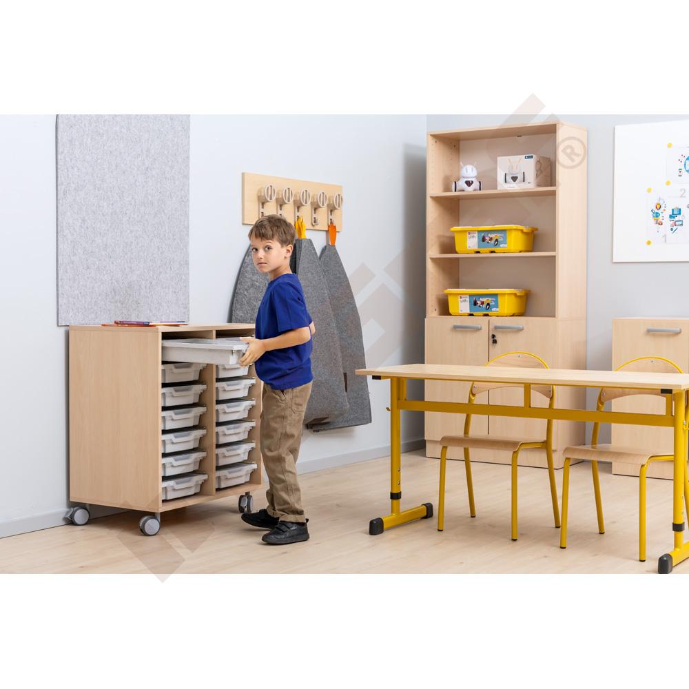 Skrinka Grande M na úložné boxy na kolieskach - javor