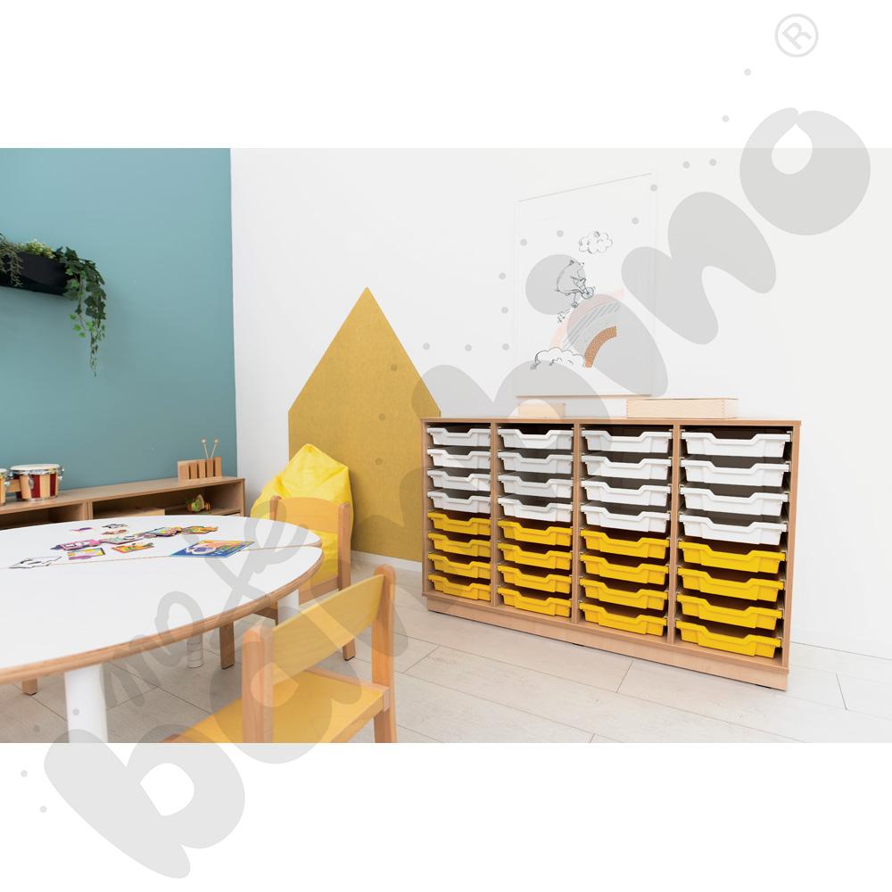 Szafka Flexi D na pojemniki na cokole - 4 kolumny