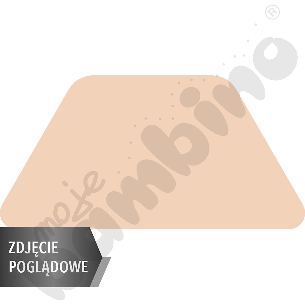 Stół Mila trapezowy 120x70x60x70, HPL - szary, zaokrąglony, rozm. 1
