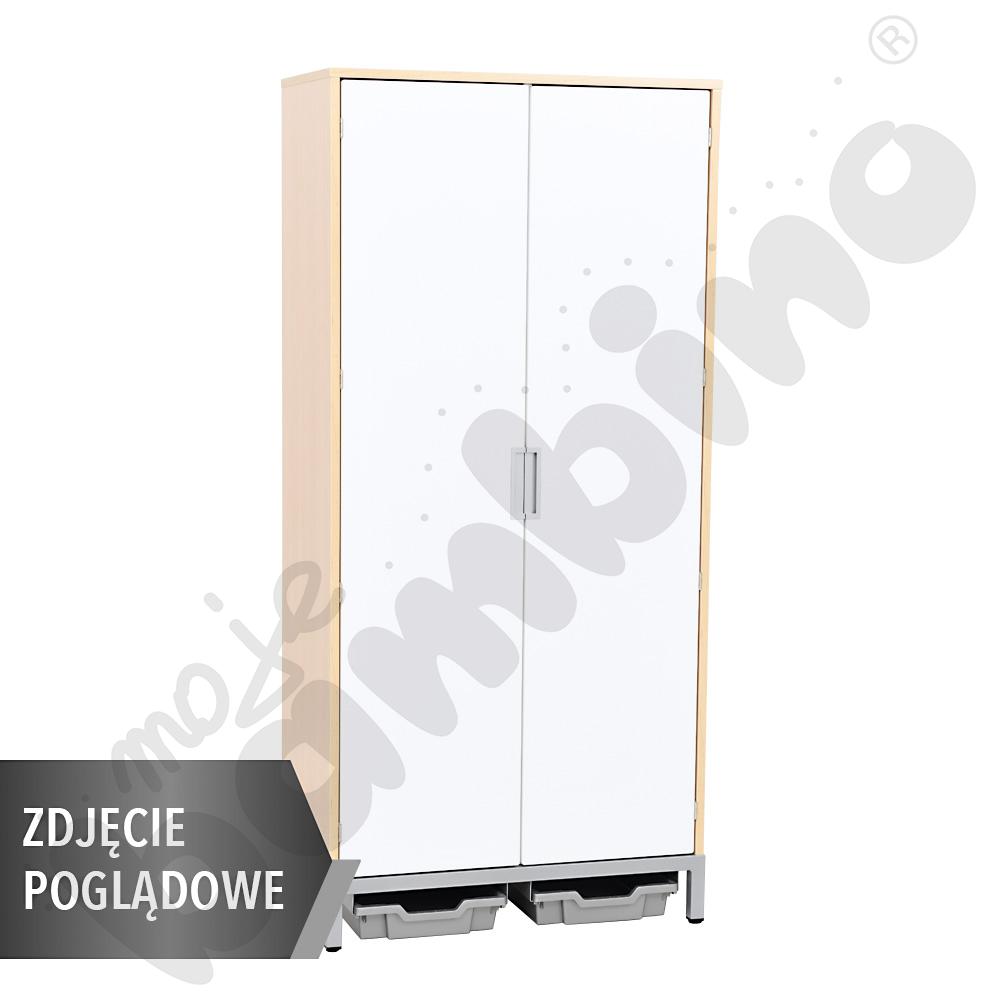 Szafa na nocniki - z pojemnikami i zielonymi drzwiami