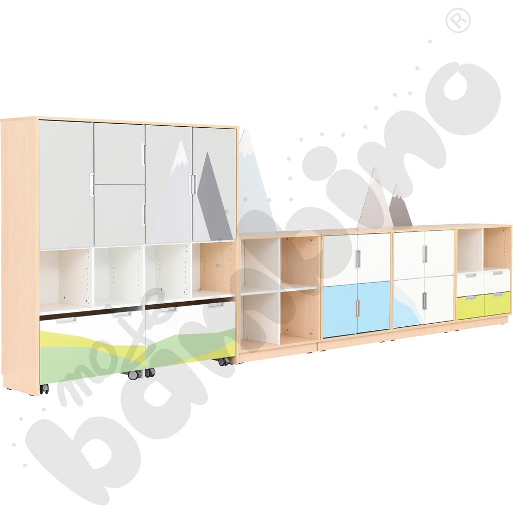 Quadro - zestaw Góry 90 st., cichy domyk, skrzynia klon jasny