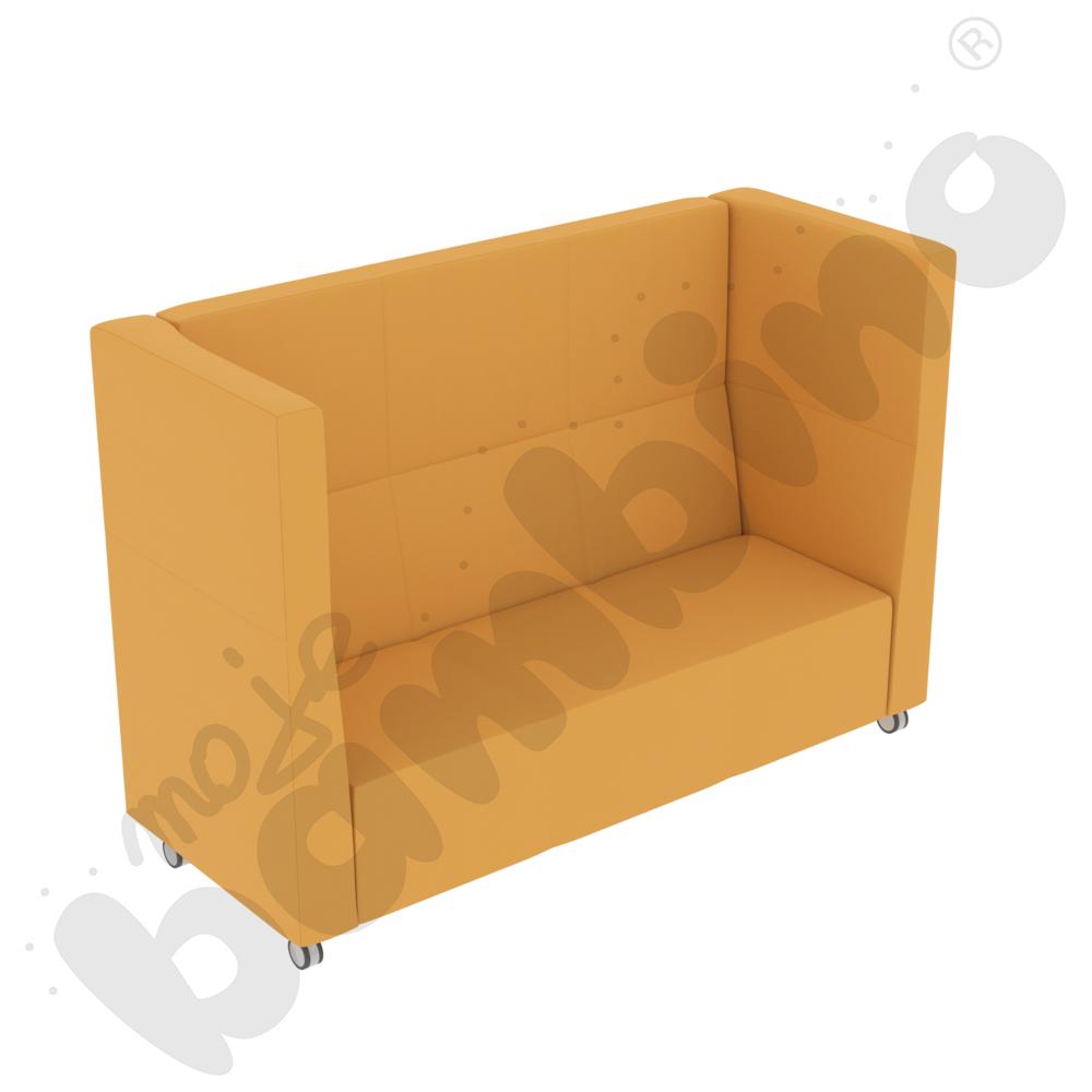 Sofa Universum 3-os. wys. 133 cm, 2 boki średnie, na kółkach, tkanina MT08