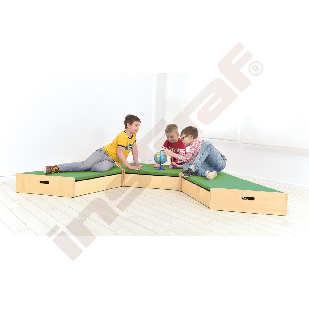 Podesta lichoběžníková, výška 20 cm - tmavě zelená