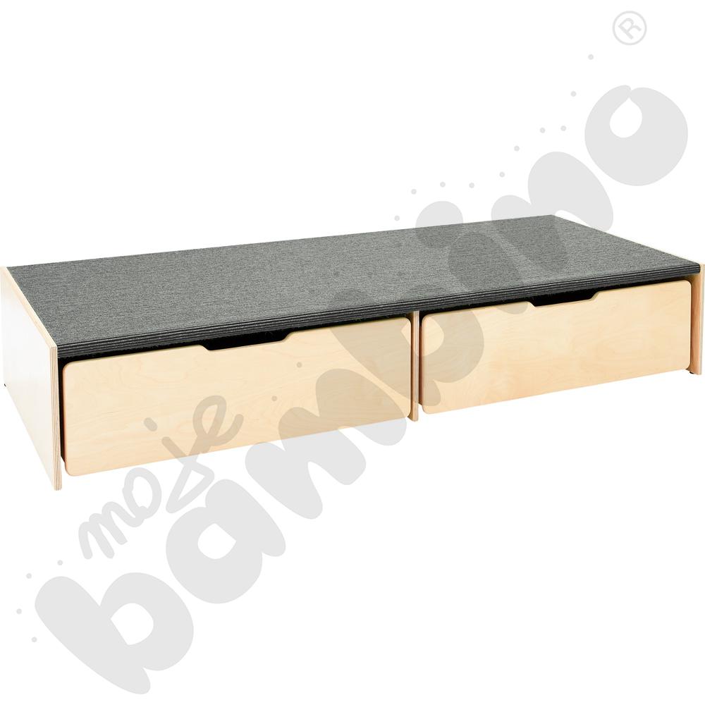 Podest z wnęką z przodu, wys. 30 cm - jasnoszary