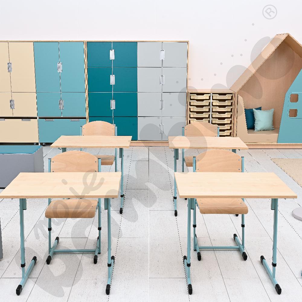 Sala szkolna Quadro w kolorystyce turkusowej