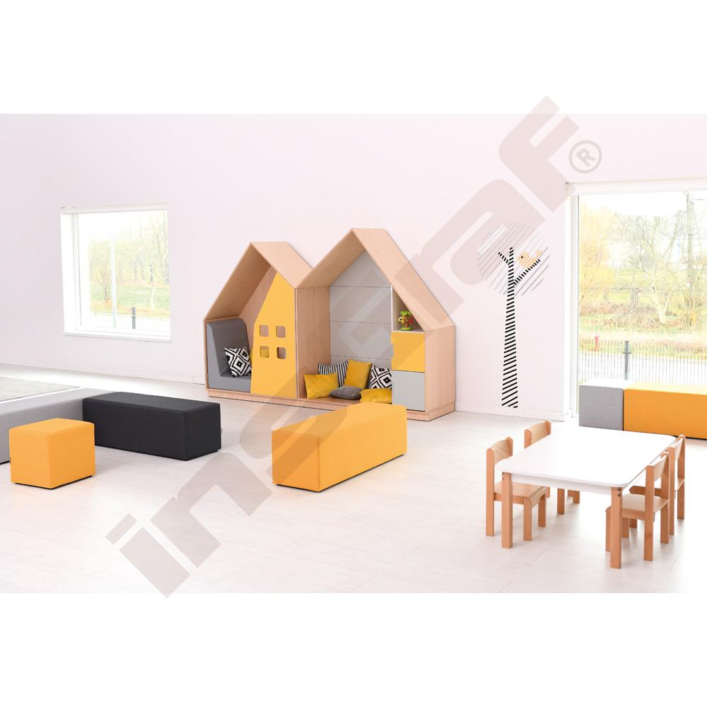 Quadro - Sestava 160, 90˚, korpusy světlý javor