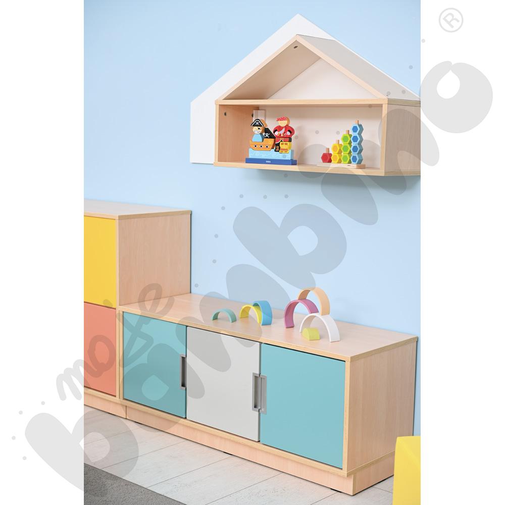 Quadro - szafka S na 6 szuflad na cokole, klon jasny