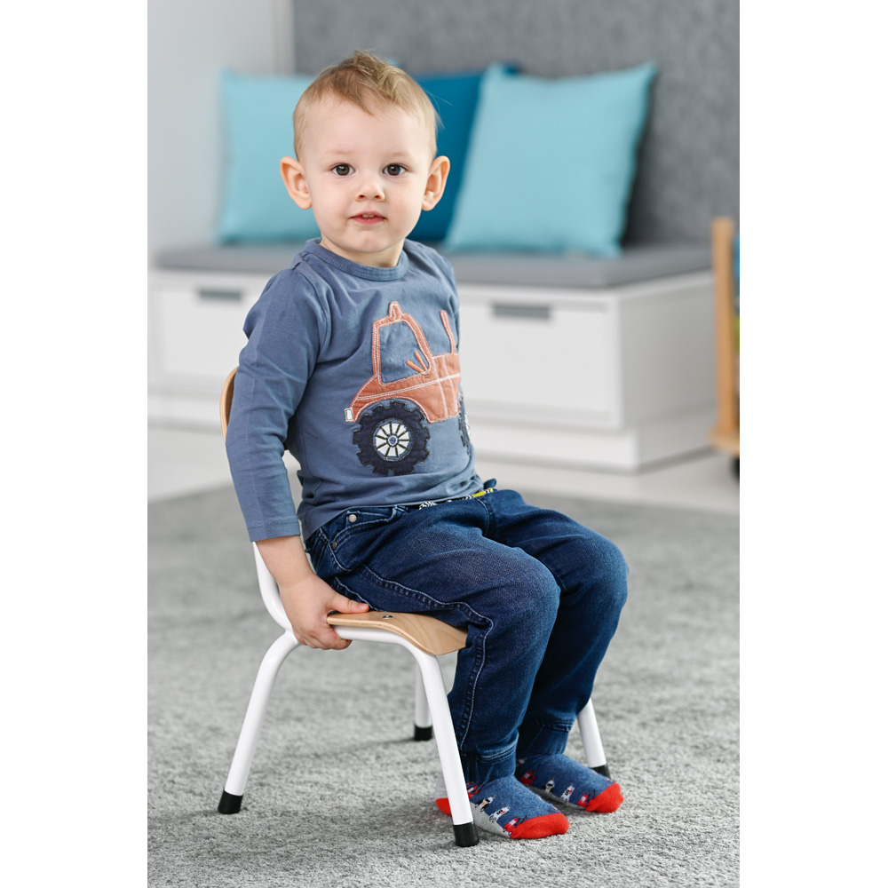 Stolička Bambino veľ. 0 - výška 21 cm - k stolom 40 cm - biela