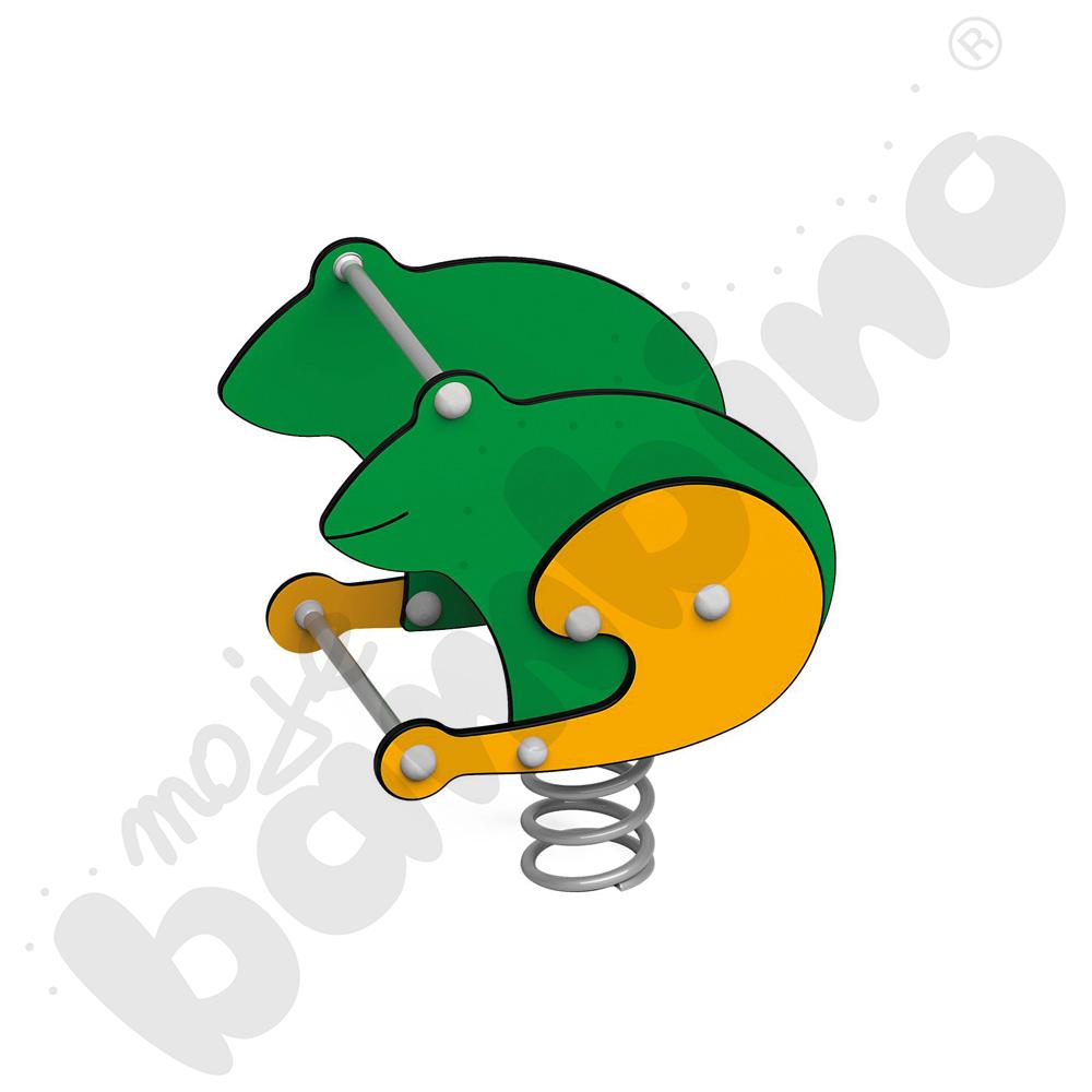 Sprężynowiec Żaba na podstawie betonowej