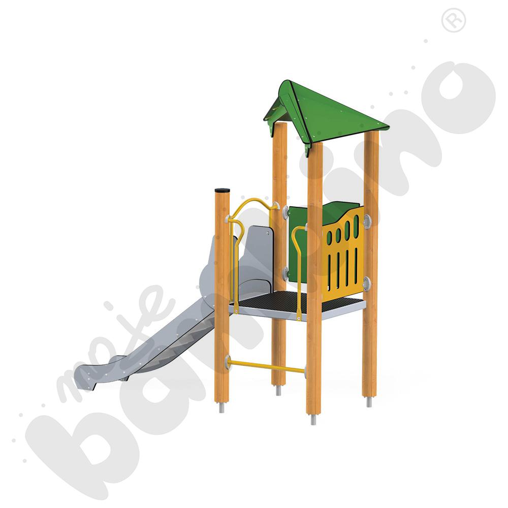 Orbis - wieża 1, drewniane słupy